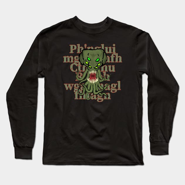 Cthulhu fhtagn Long Sleeve T-Shirt by TonyBreeden